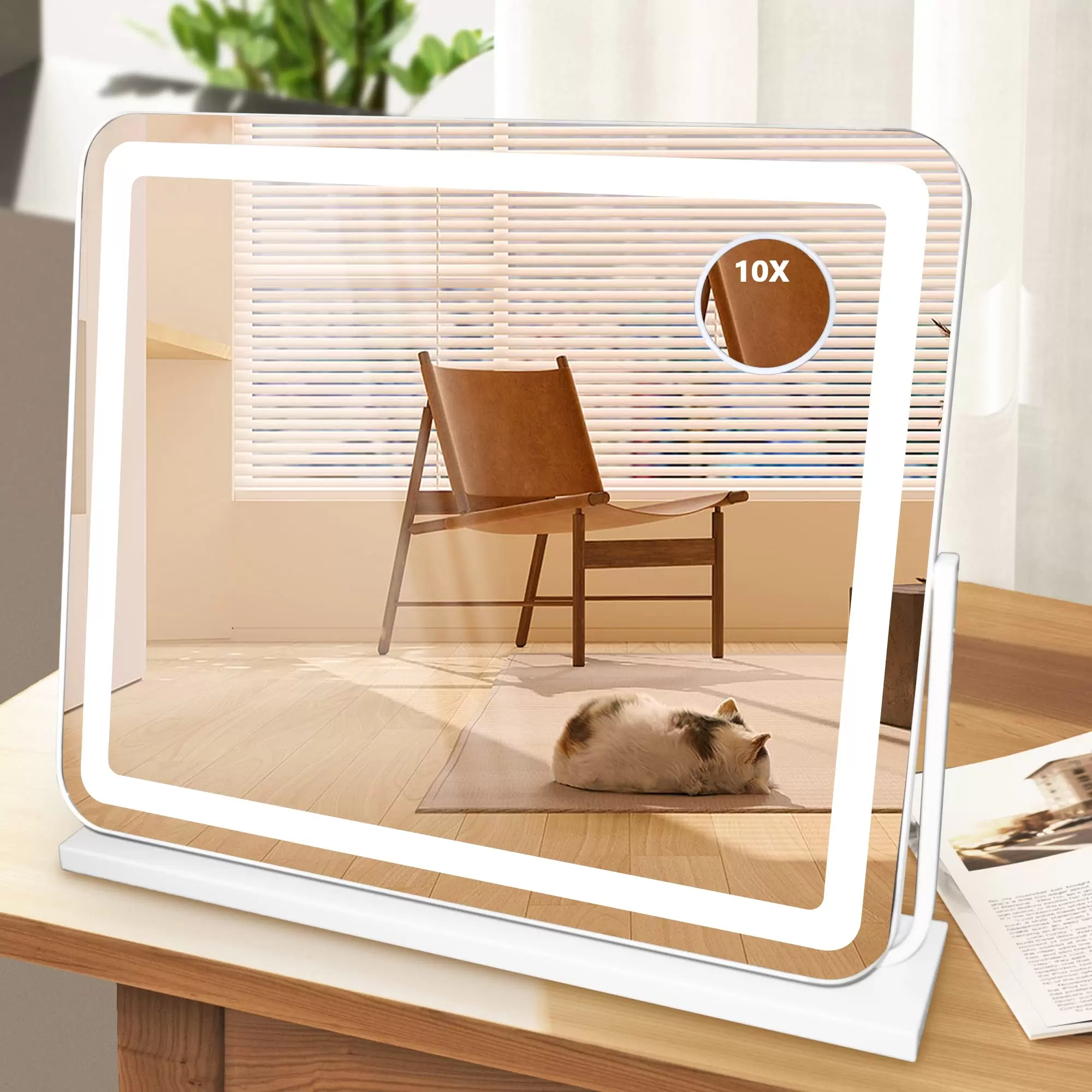 24 "x21" Grande specchio cosmetico con luci